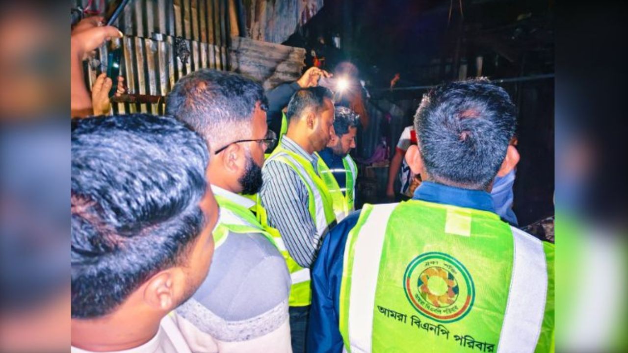 BNP aids Bhashantek slum fire victims