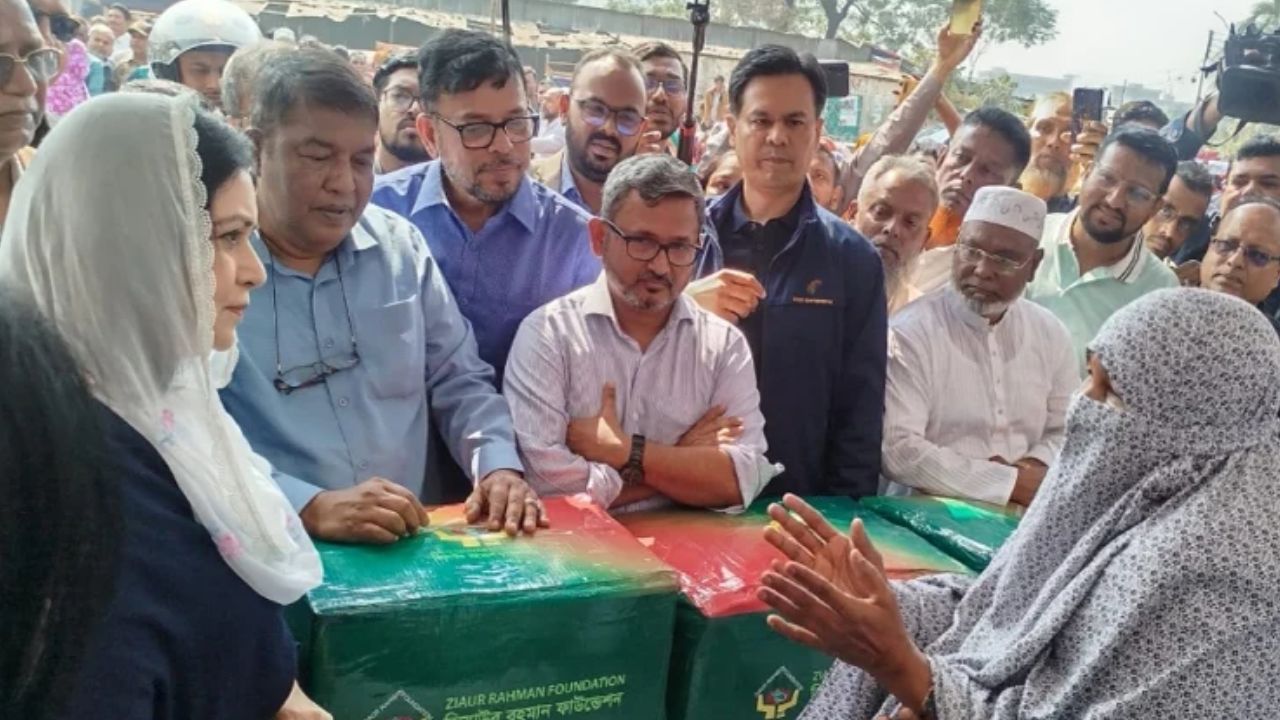 Zubaida Rahman stands by Bhasantek fire victims
