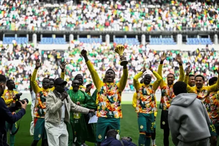 Senegal parade AFCON trophy in Paris despite being stripped of title