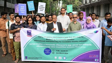 DU procession marking Awareness Day on avoidable deaths