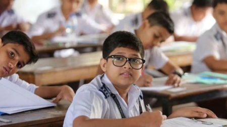 Student studying in Educational institutions