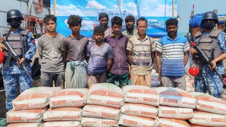 Coast Guard held eight while smuggling cement to Myanmar Coast Guard held eight