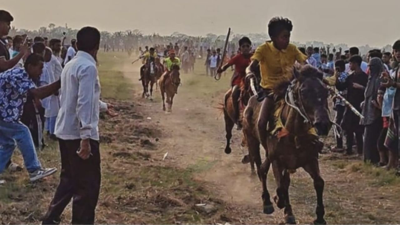 Traditional horse racing draws crowds in Narail