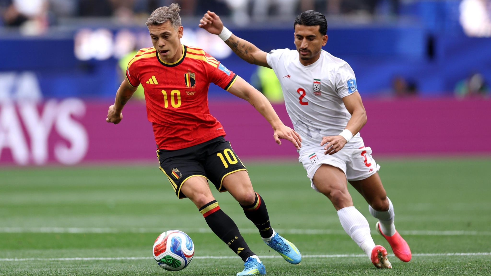 Belgium and Iran level at break