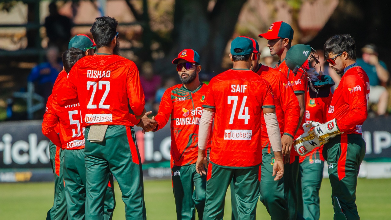 Bangladesh chase T20I series glory in Bulawayo finale