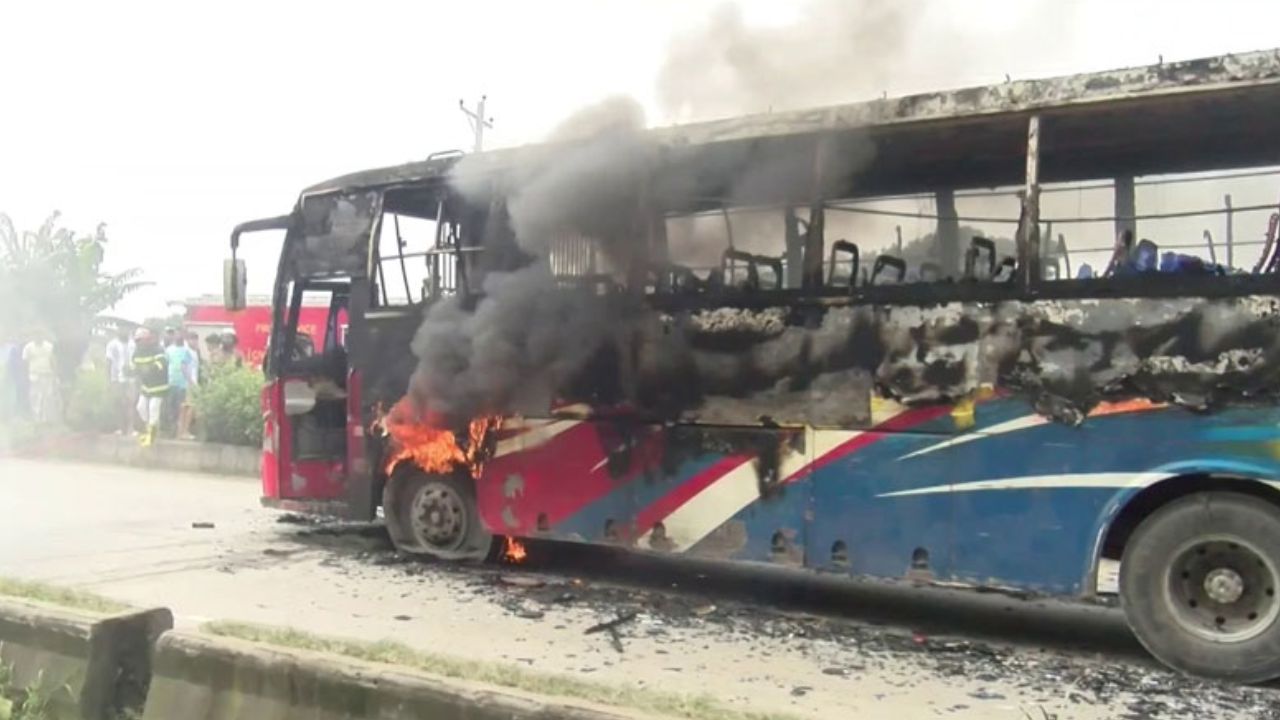 Rangpur road blocked after bus kills teacher Rangpur