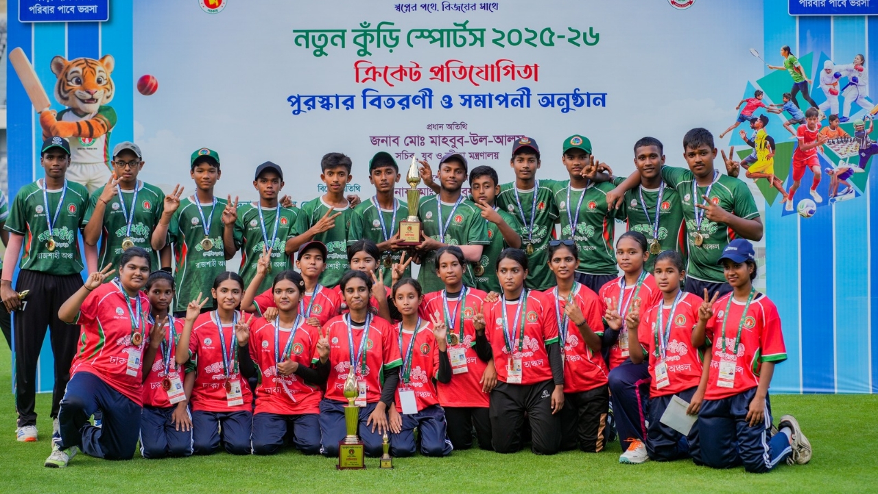 Rajshahi and Dhaka crowned Notun Kuri Sports cricket champions