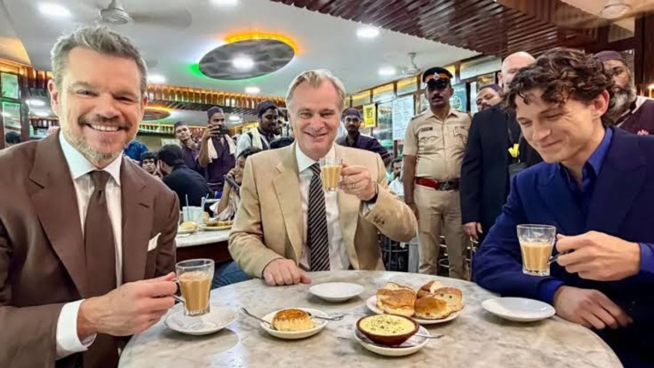 The Odyssey team enjoys desi chai ahead of Mumbai premiere
