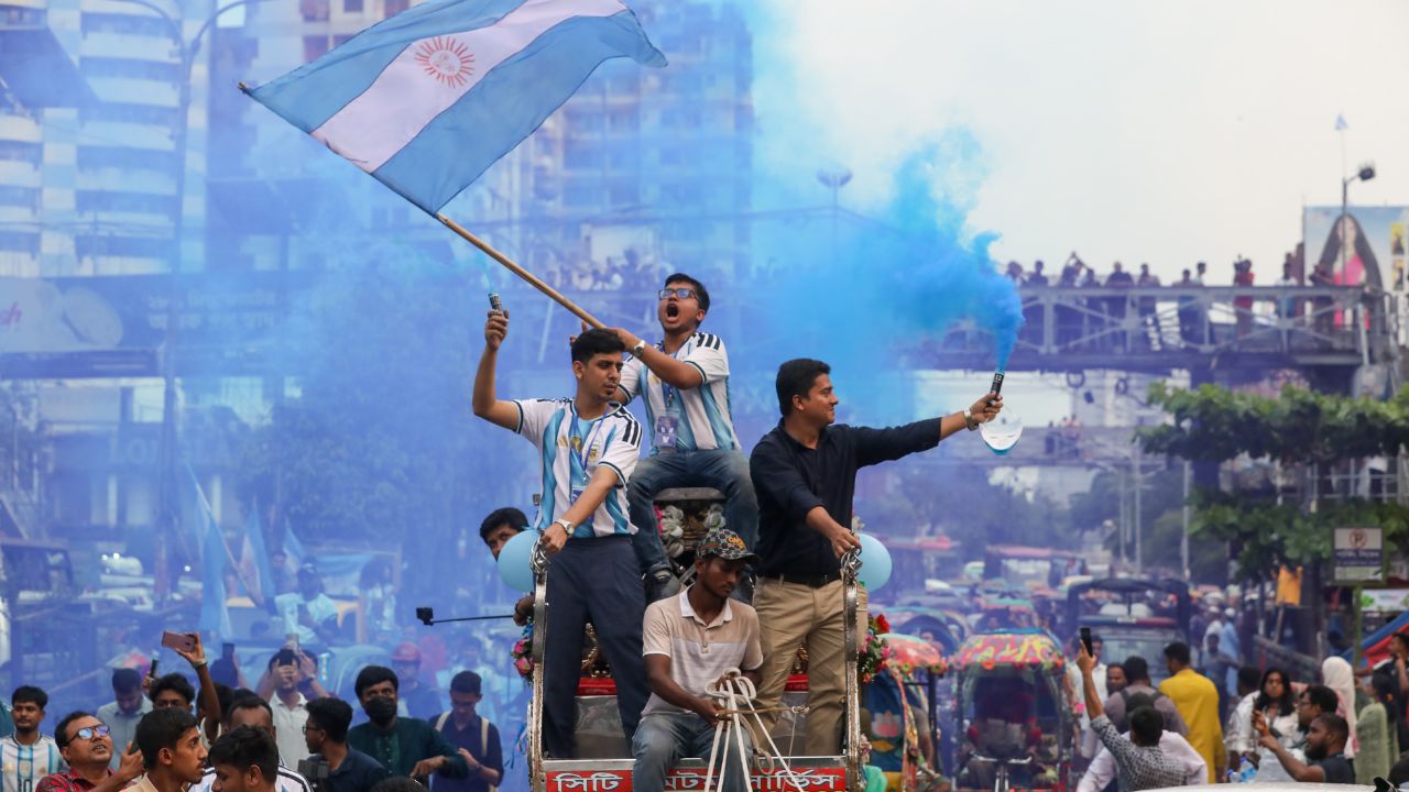 10,000 miles from New Jersey Bangladesh Argentina supporters