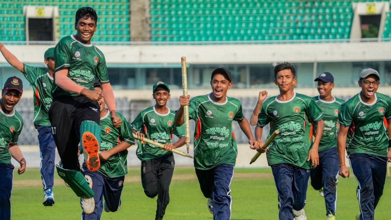 Rajshahi and Dhaka crowned inaugural notun kuri sports cricket champions notun kuri sports