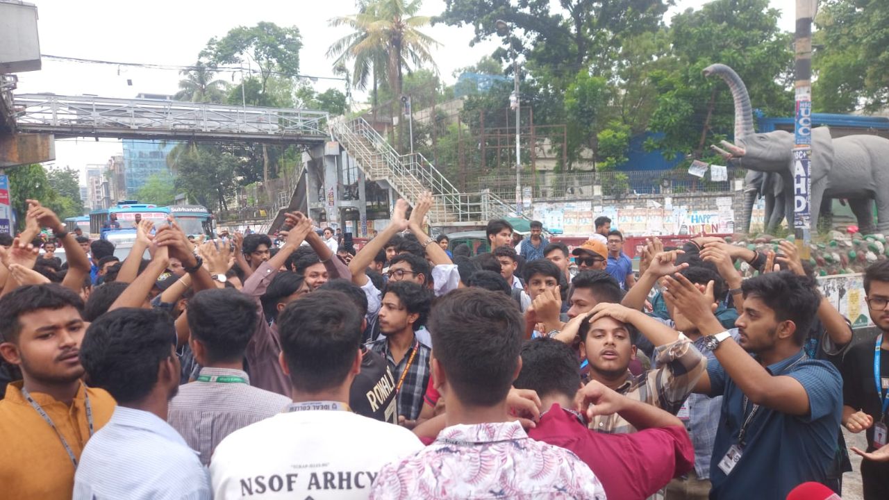 students protest