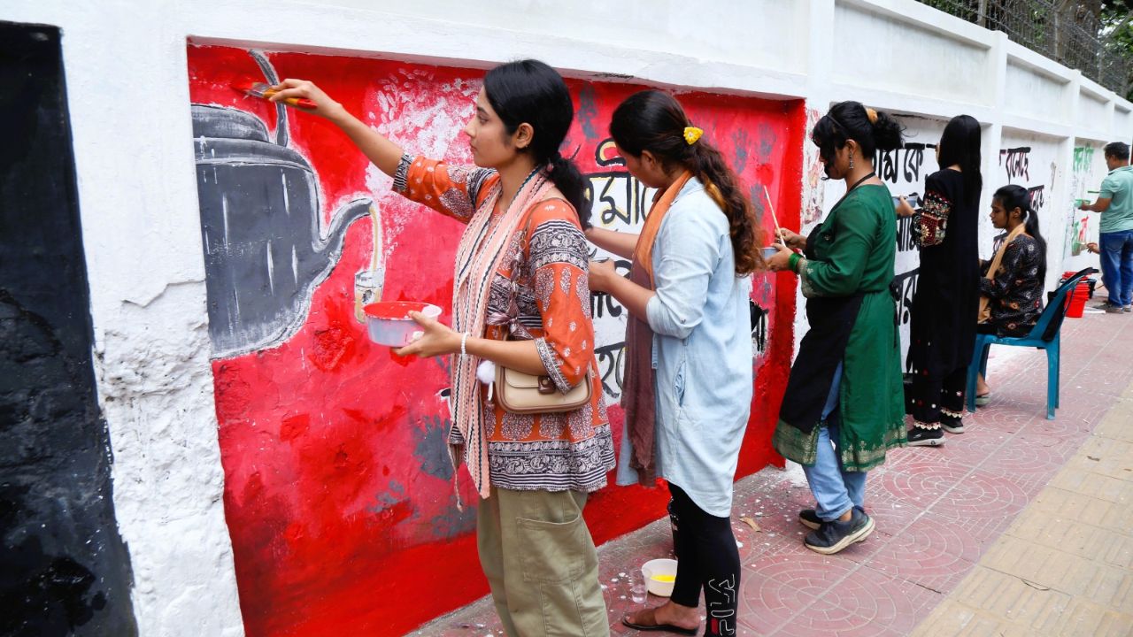 DU begins restoration of July uprising graffiti July uprising graffiti