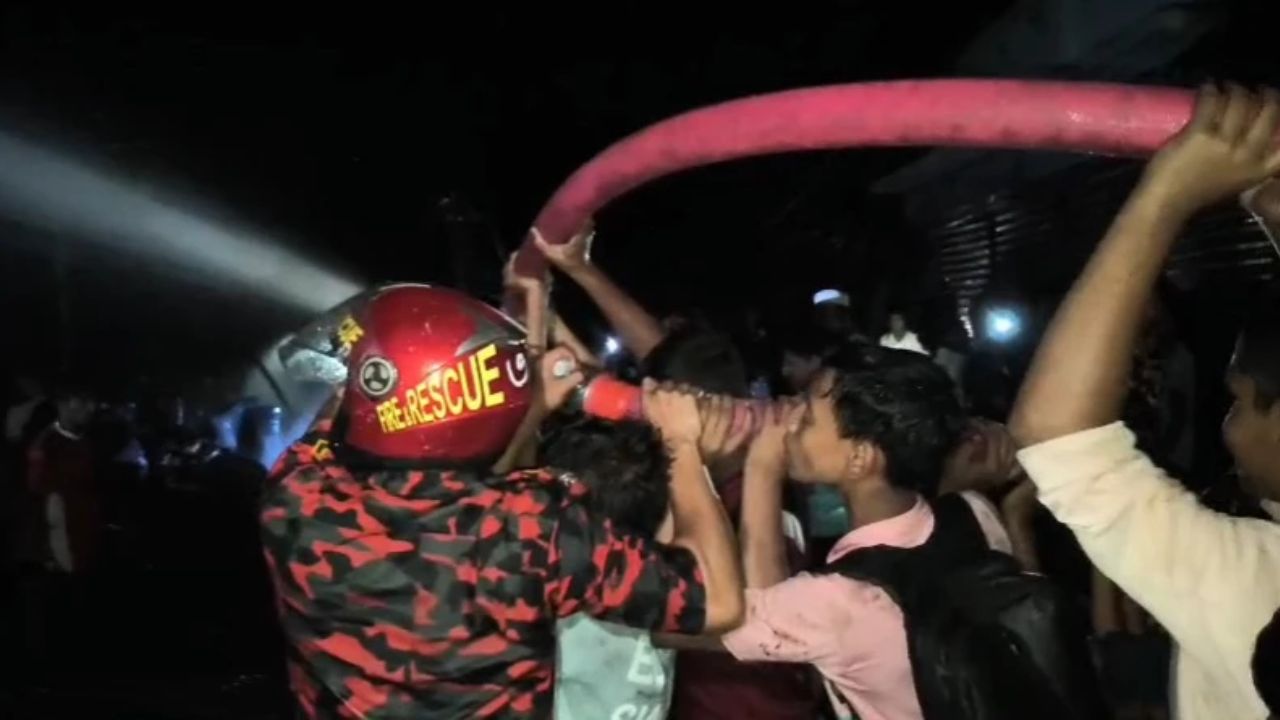 Oil warehouse Fire Bhola