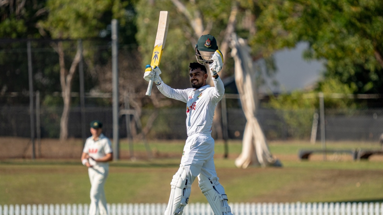 Miraz’s century saves Bangladesh in Australia warm up