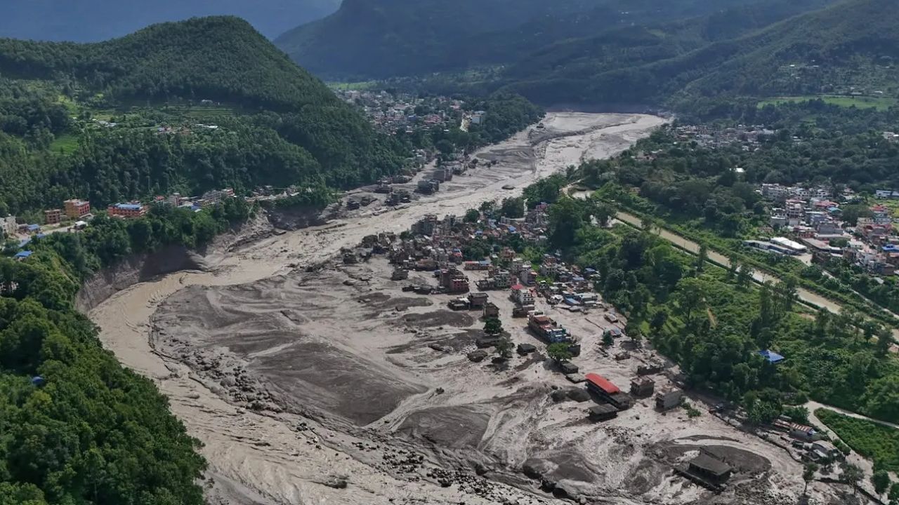 Nepal Tibet border flood