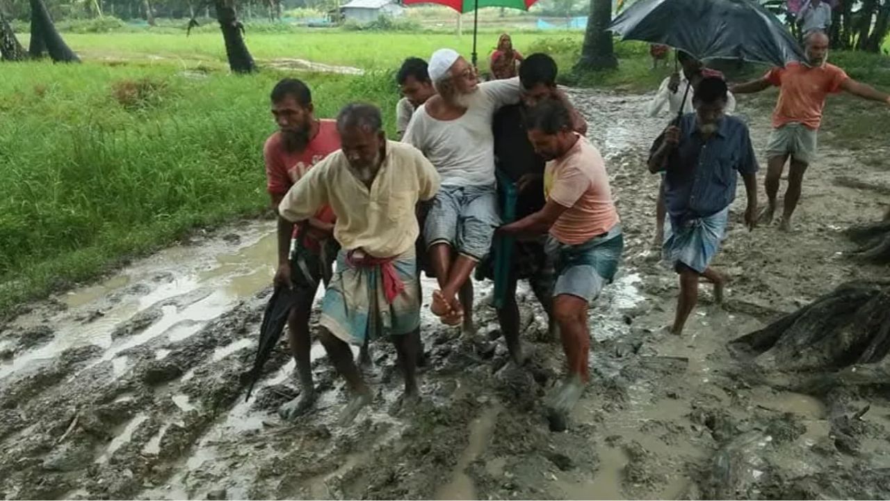 Patuakhali muddy road