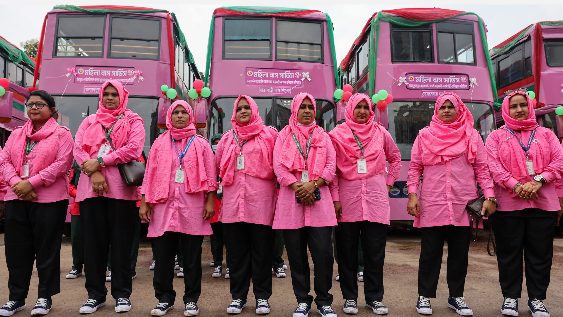 Pink bus