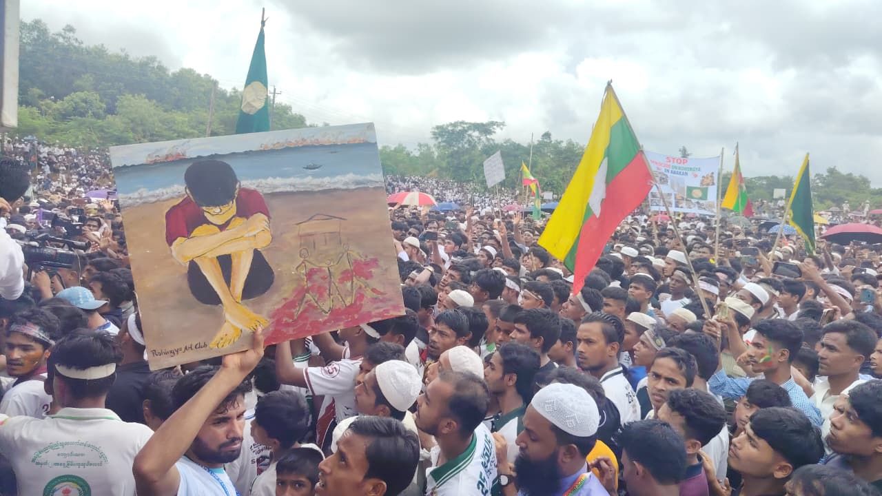 Nine years in exile: Rohingya demand justice, safe repatriation at camp rally Nine years in exile Rohingya demand justice