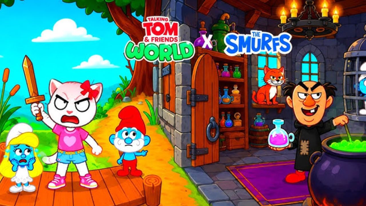 Talking Tom & Friends: World launches Smurfs crossover