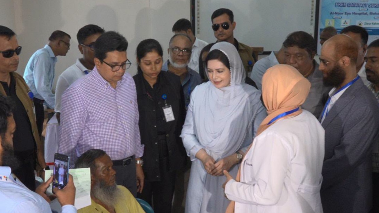Zubaida Rahman visits free cataract surgery camp Zubaida Rahman