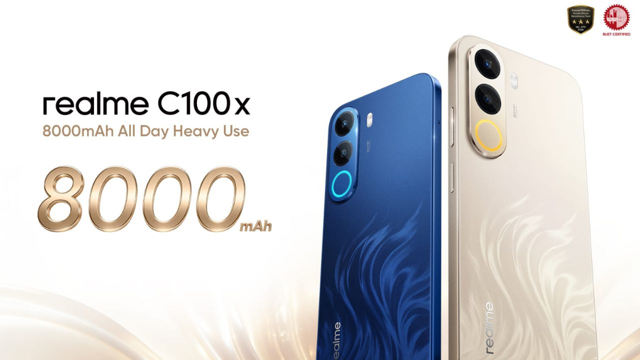 realme C100x offers 8000mAh battery, 7-year health promise realme C100x