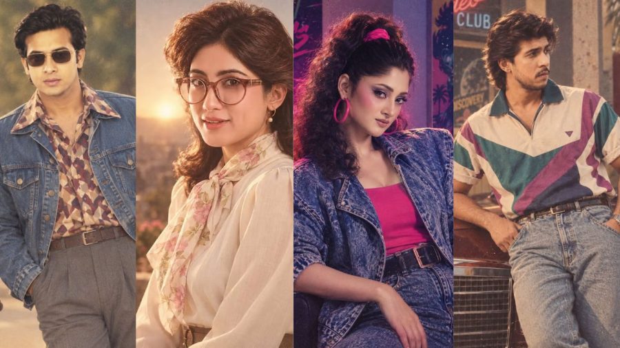 Bangladeshi stars embrace AI-generated 1980s retro photo trend