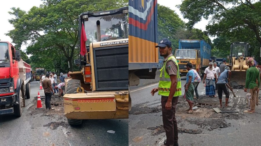 Dhaka-bound traffic restricted on Alipura Bridge for repairs