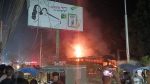 Bus set on fire in Mymensingh