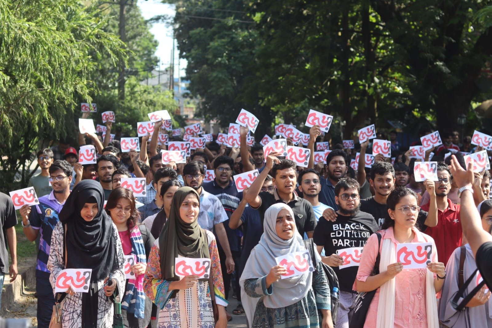 CUET question march protest
