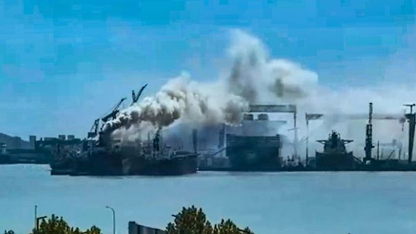 Fire aboard cargo ship in Chinese shipyard kills 25