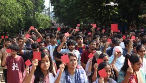 Cuet students show new VC ‘red card’ protests enters 5th day