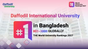 DIU ranks 1st in Bangladesh in THE global rankings
