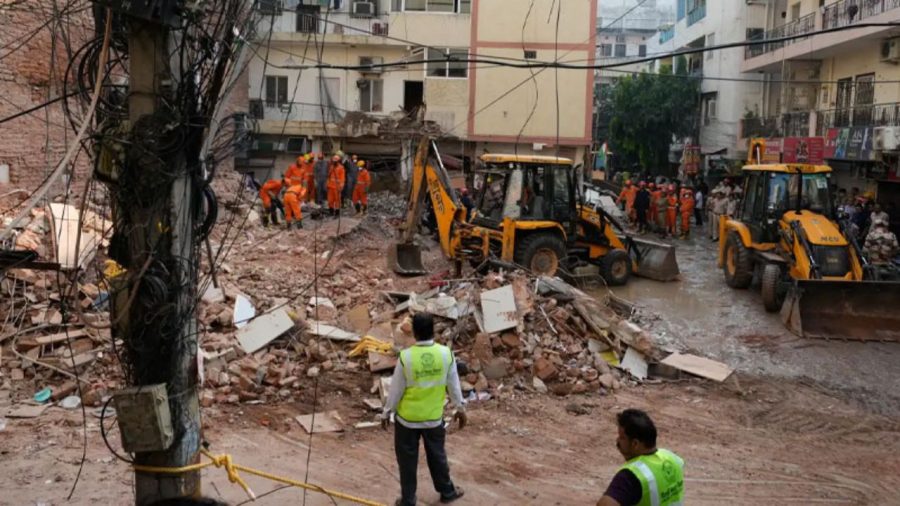 Delhi building collapse kills seven; rescue continues