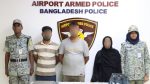 Three held with 397.7g gold, phones at Dhaka airport
