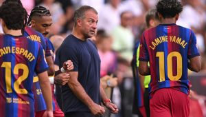 Flick urges Barcelona to stay grounded