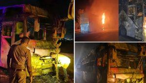 9 killed in sleeper bus fire in India