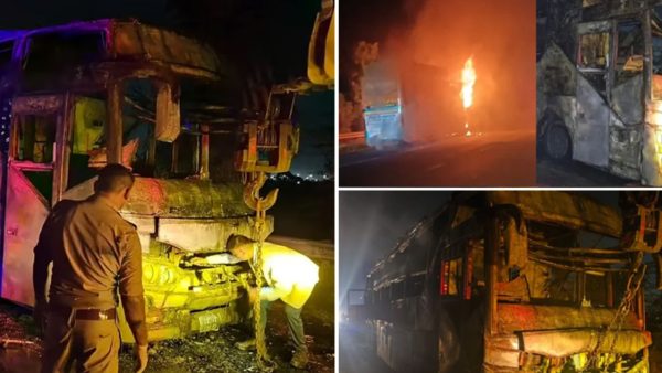 9 killed in sleeper bus fire in India