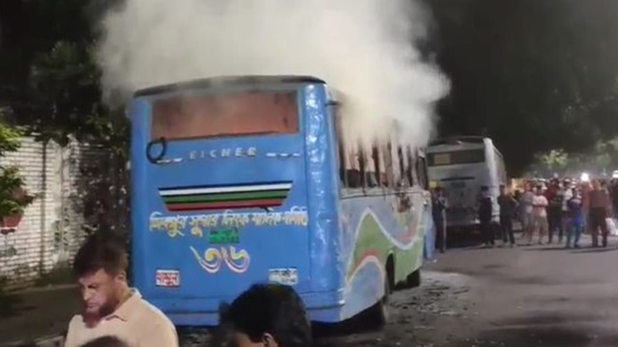 Cocktail explosions rock Dhaka city, bus torched in Kafrul