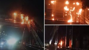 Fire at Kakoli foot overbridge under control
