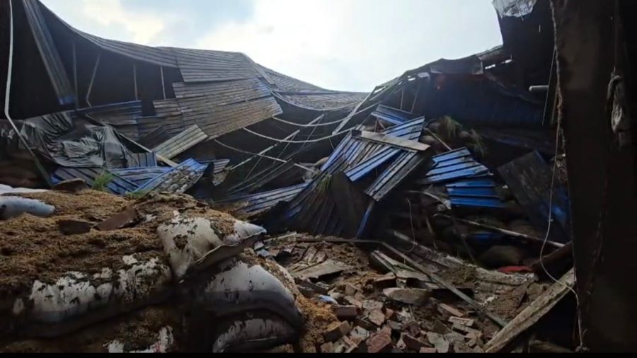 Lightning triggers fire, warehouse collapse at Kushtia rice mill