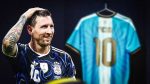 Messi unveils Argentina farewell jersey
