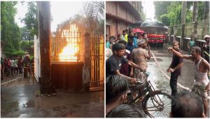 Lightning strike sparks fire at energy minister’s Sirajganj home