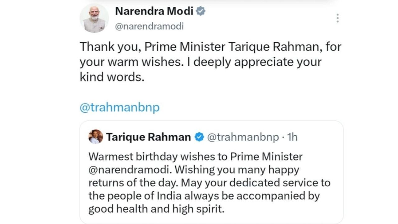 PM Tarique greets Modi on his birthday