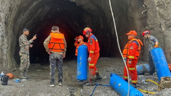 Two workers rescued after 9 days in flooded Nepal tunnel