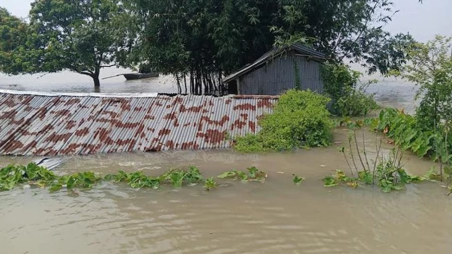 Padma swells near danger mark, lowlands submerged