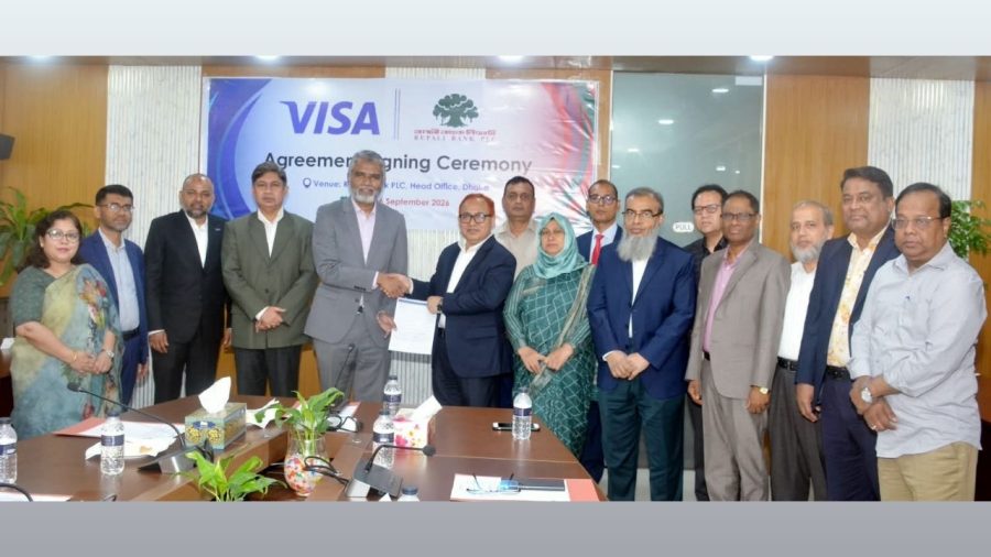 Rupali Bank signs Visa agreement for card business