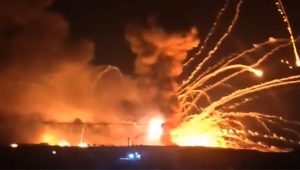 Powerful blasts at Syrian weapons depot injure 4