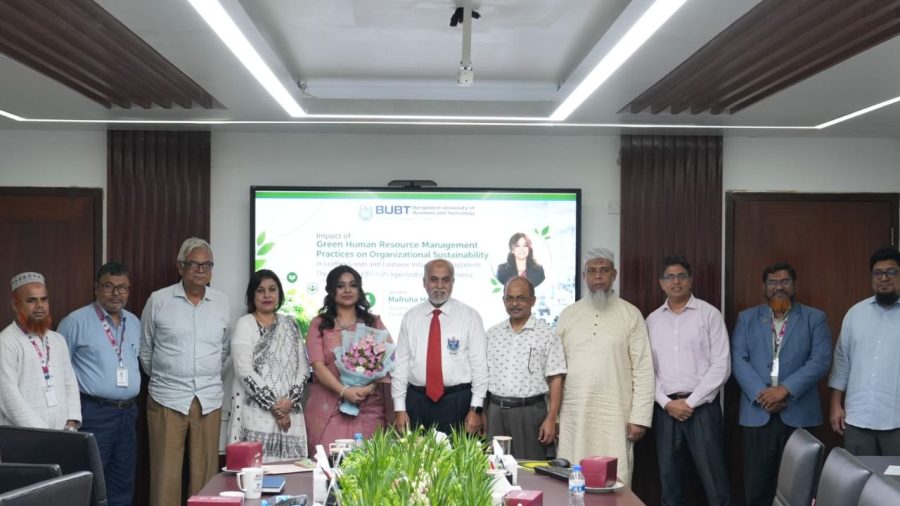 Mafruha Hossain shares PhD research findings at BUBT