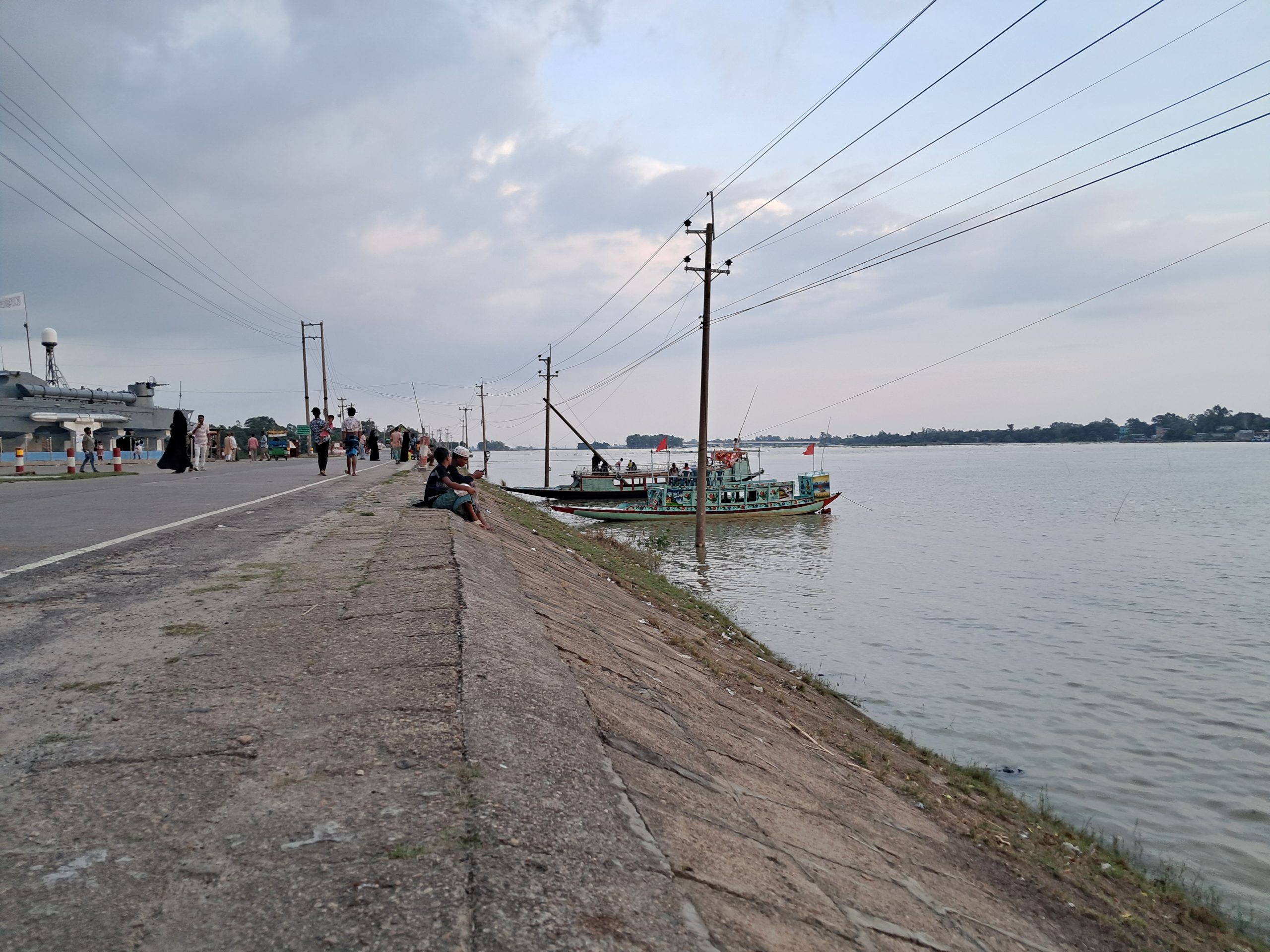 Haor road in Bangladesh