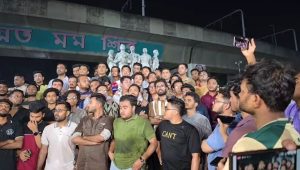 JCD holds protest rally over cocktail explosions at DU